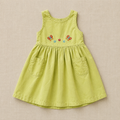 Vestido verde bordado mariposas