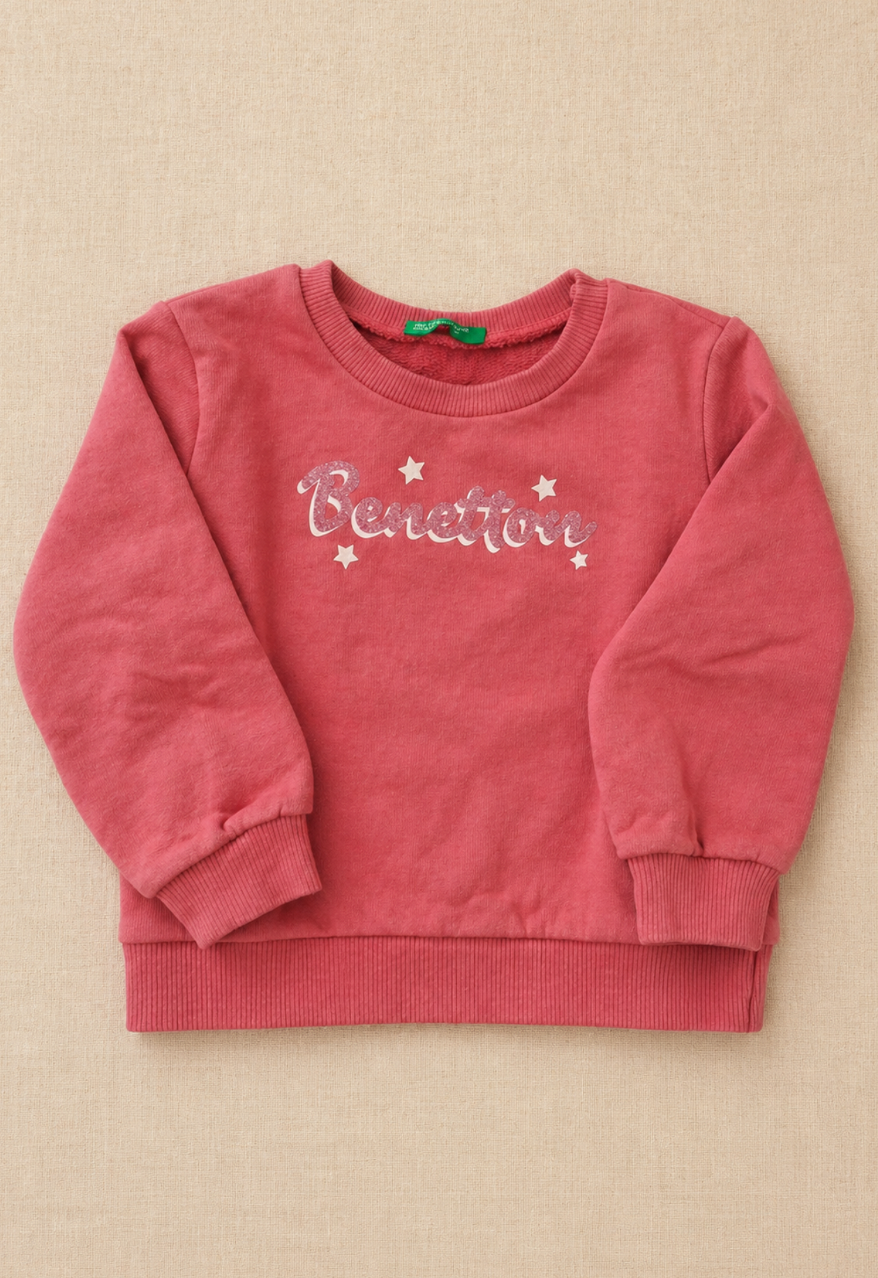 Sudadera rosa Benetton United Colors of Benetton