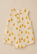 Peto blanco de muselina con estampado de patitos amarillos Mayoral