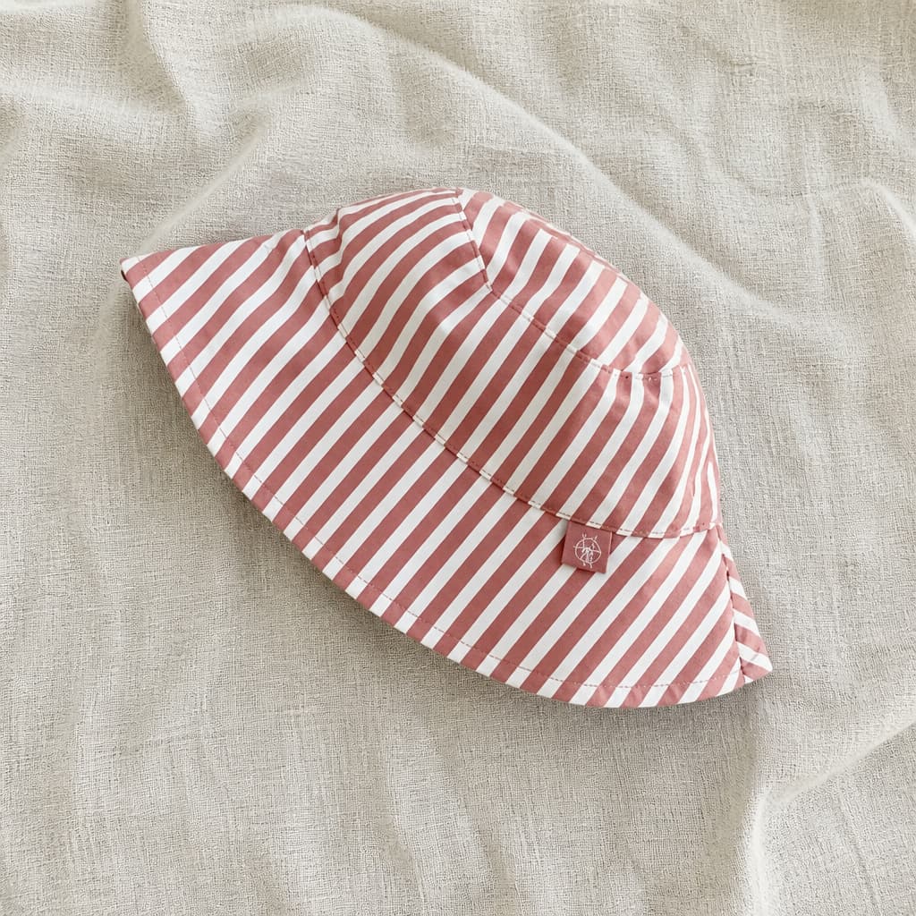 Gorro de sol Lässig a rayas rosas