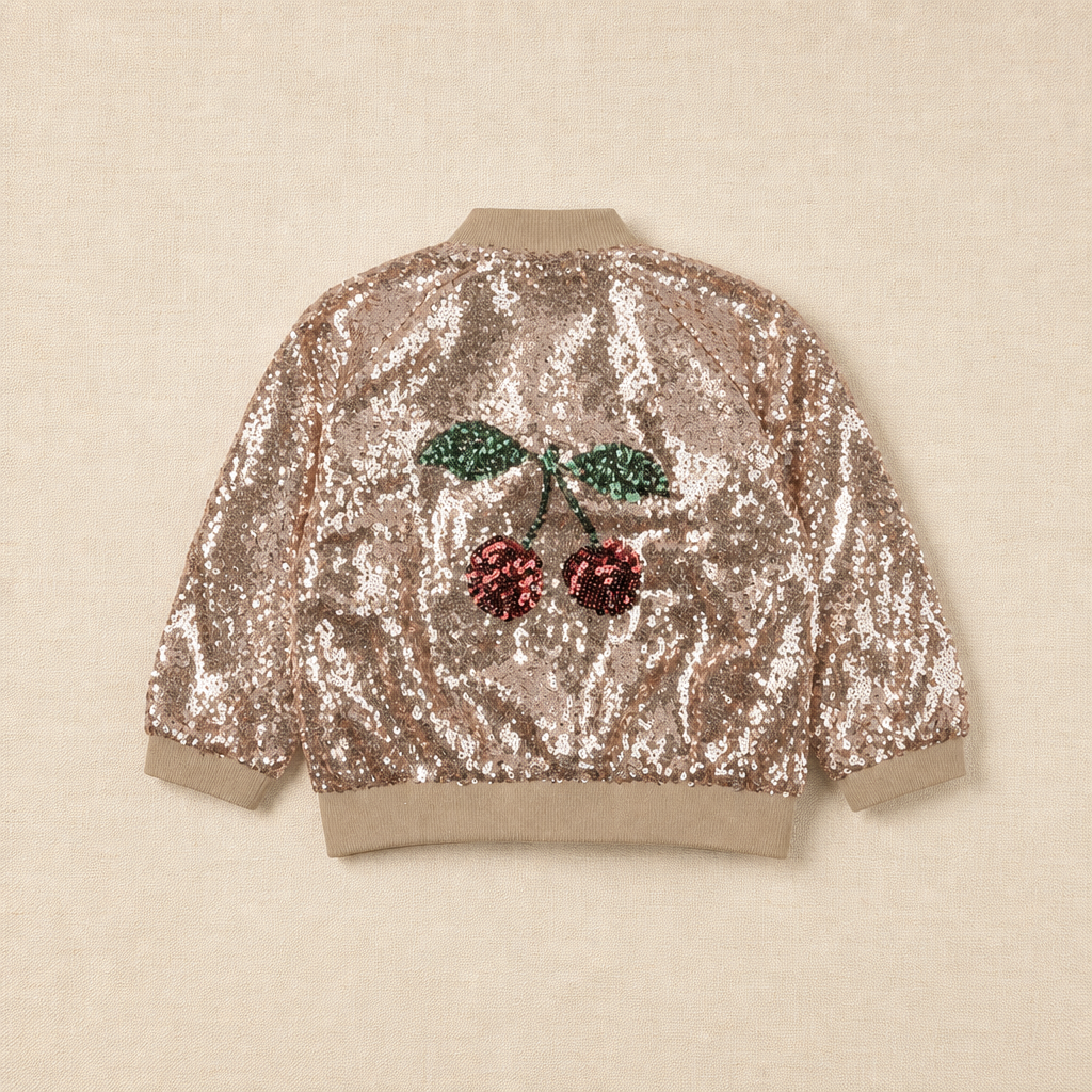 Bomber Konges Sløjd con cerezas de lentejuelas