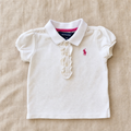 Polo Ralph Lauren blanco con poni rosa