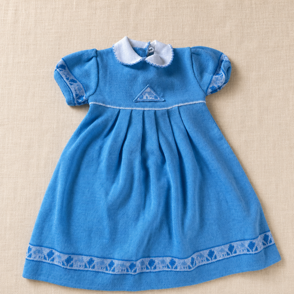 Vestido vintage punto azul
