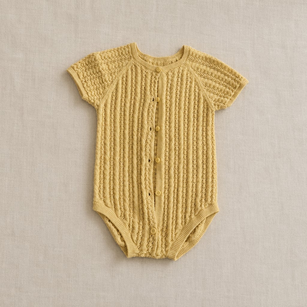 Body amarillo punto trenzado
