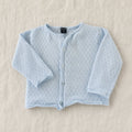 Chaqueta calada celeste