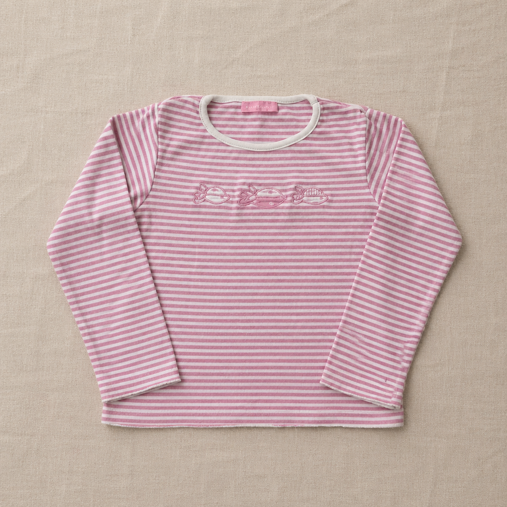 Camiseta rayas rosa y blanco
