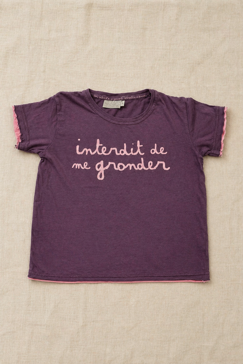 Camiseta lila manga corta