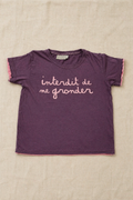 Camiseta lila manga corta