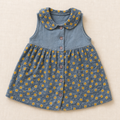 Vestido Nick et Pouf denim con falda de flores