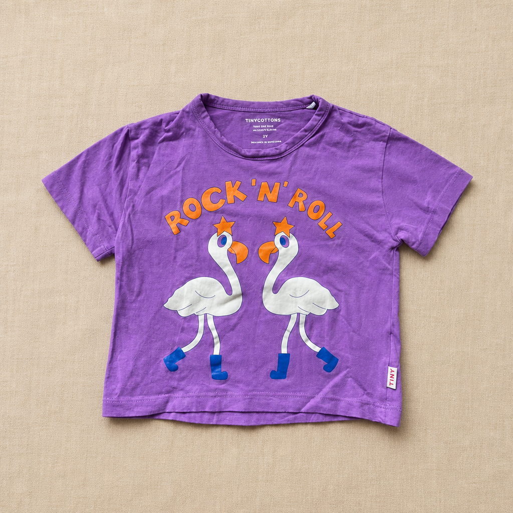 Camiseta Tinycottons morada rock & flamencos