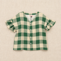Blusa Tinycottons cuadros verdes