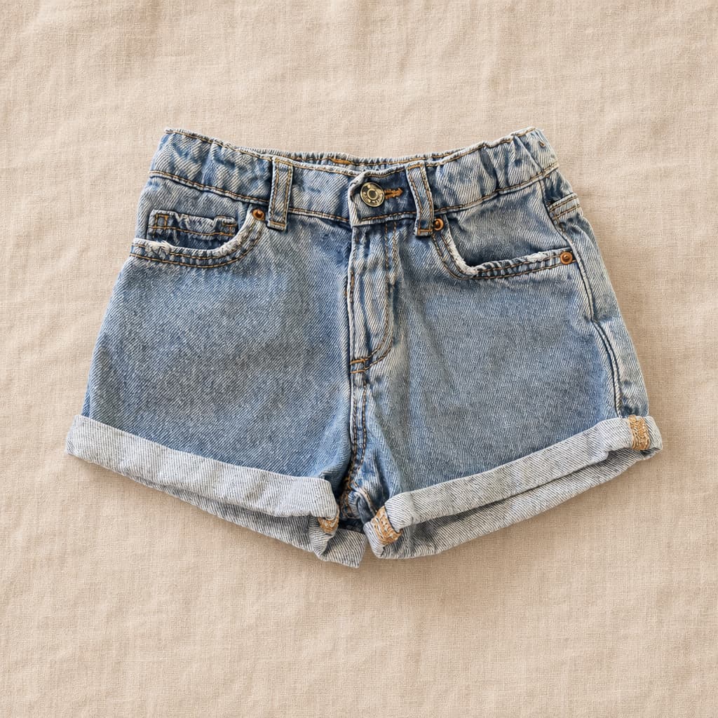 Short tejano Zara con dobladillo