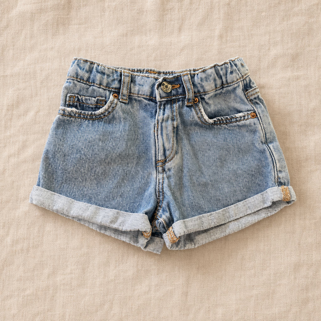 Short tejano Zara con dobladillo