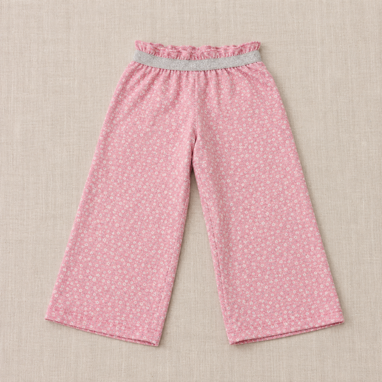 Pantalón ancho estampado rosa para niña