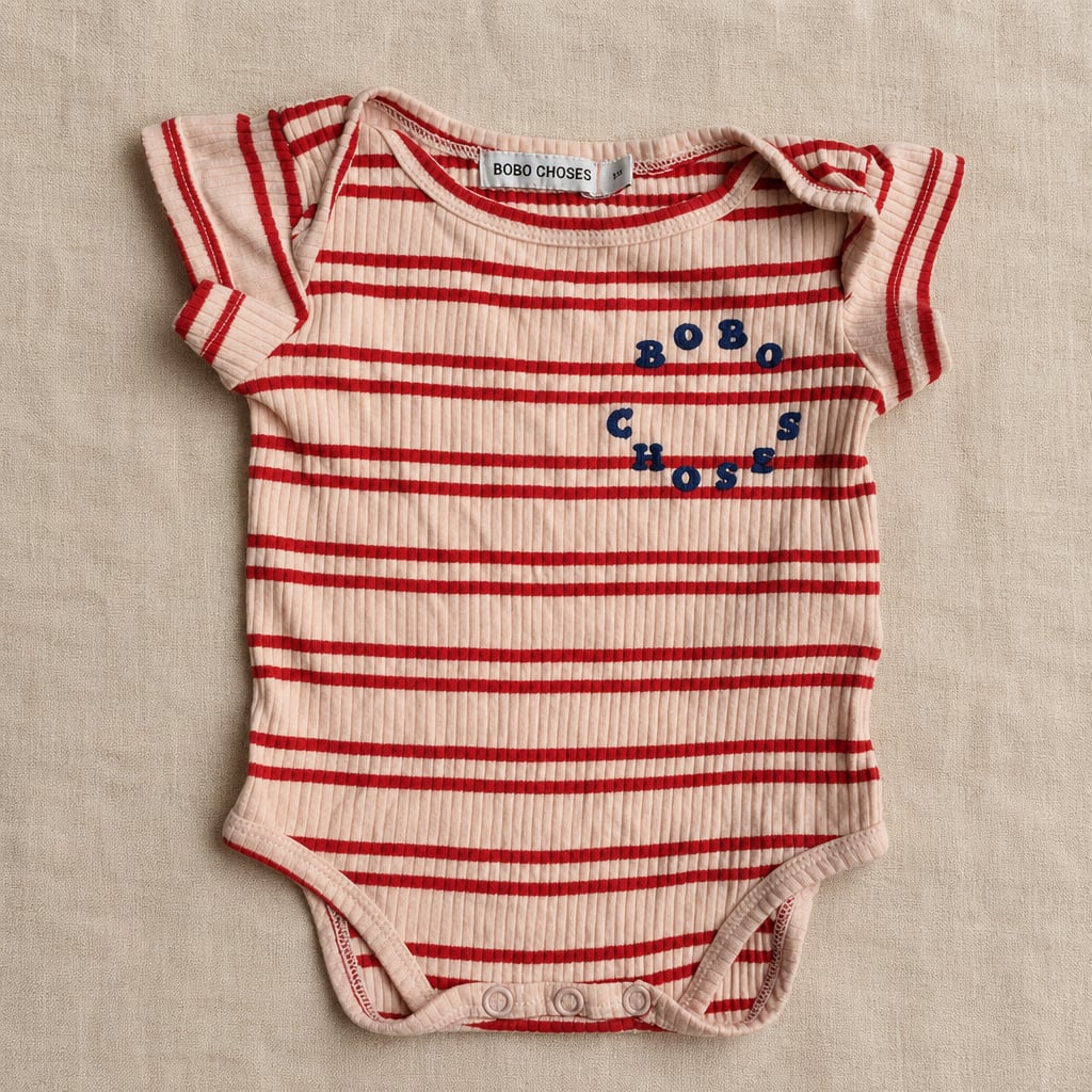 Body rayas rojas manga corta "Bobo Choses"