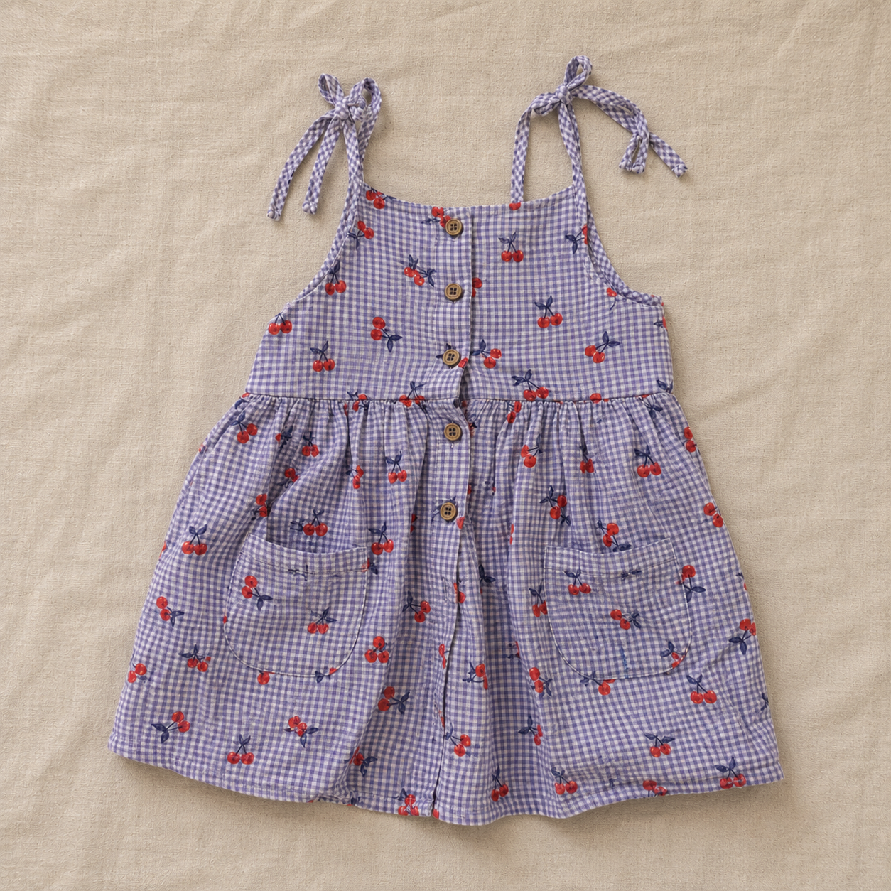 Vestido vichy cerezas