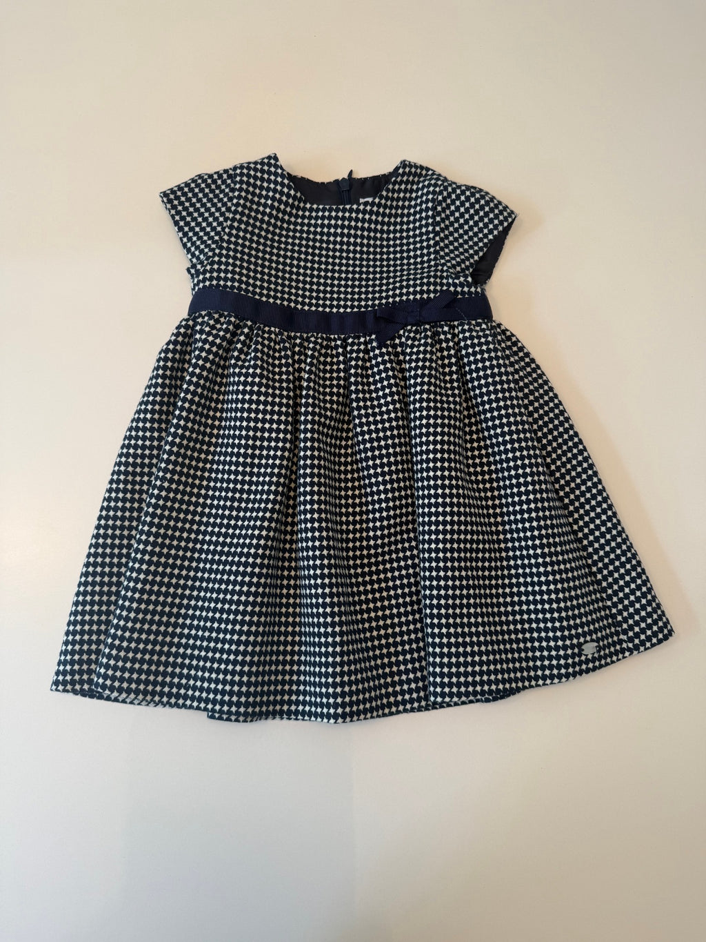 Vestido vichy azul marino