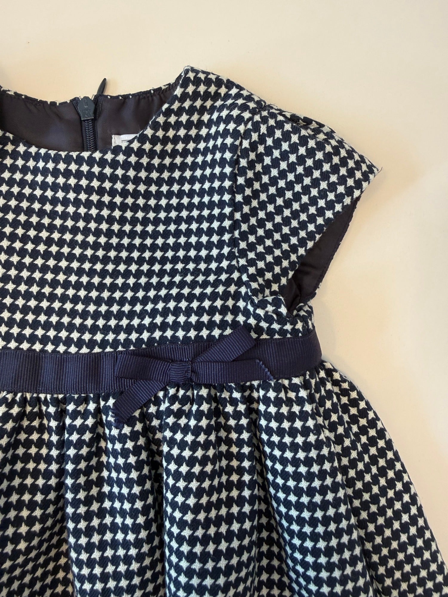 Vestido vichy azul marino