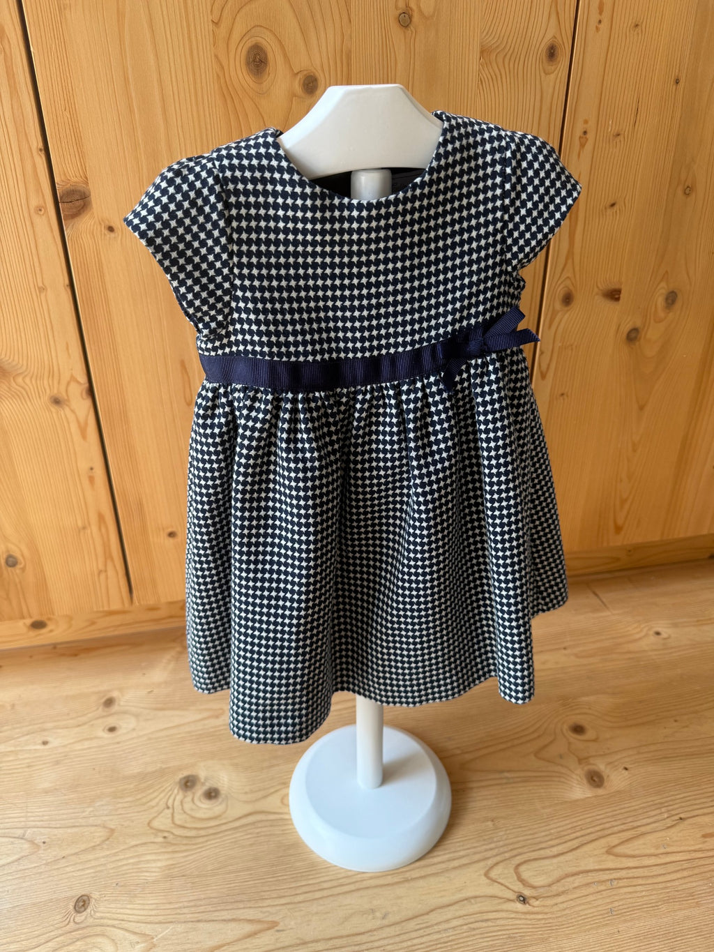 Vestido vichy azul marino
