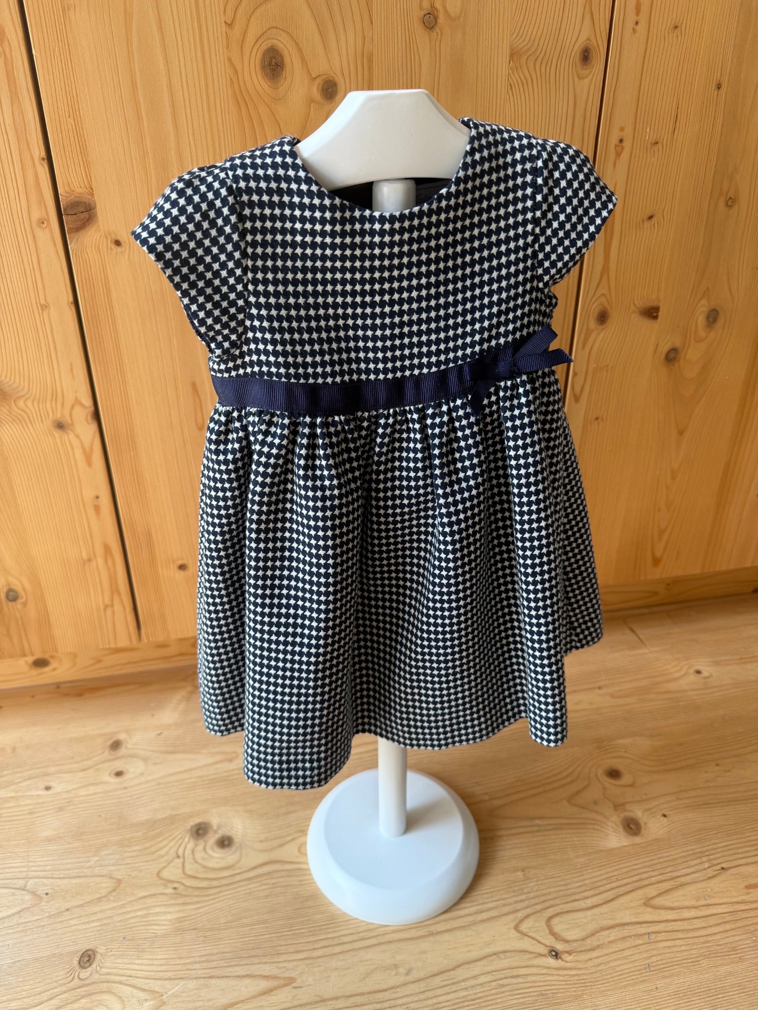 Vestido vichy azul marino
