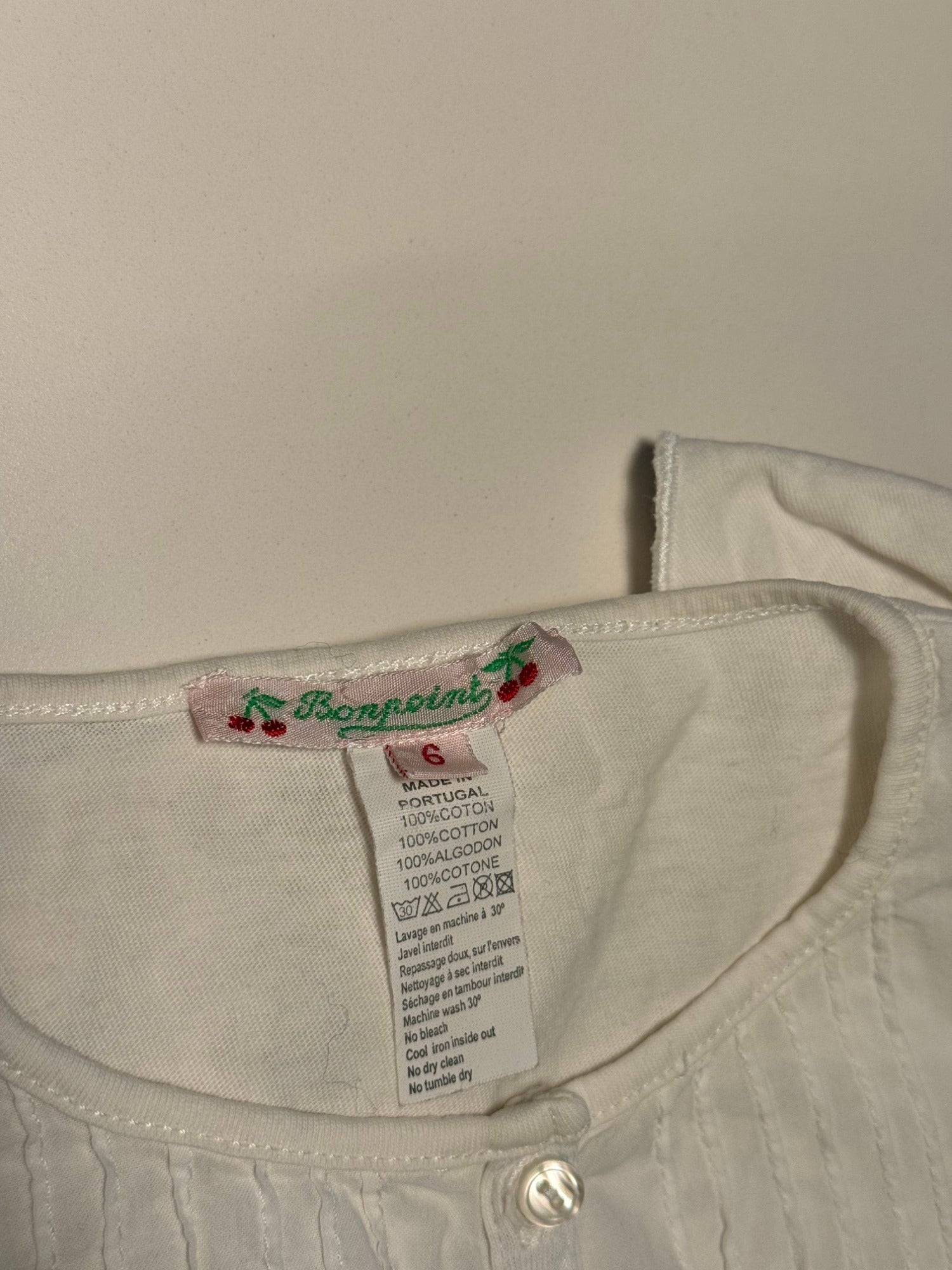 Blusa Bonpoint blanca clásica