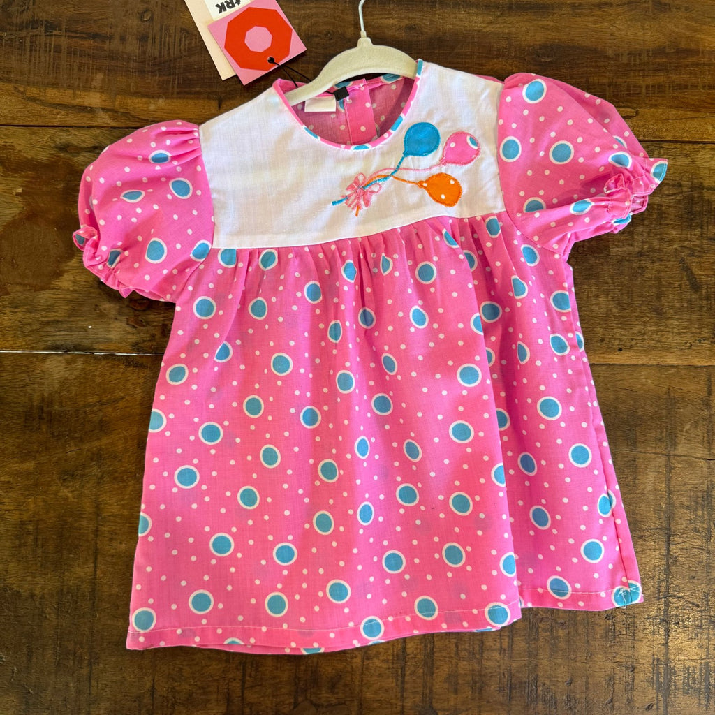 Vestido Rosa topos globos