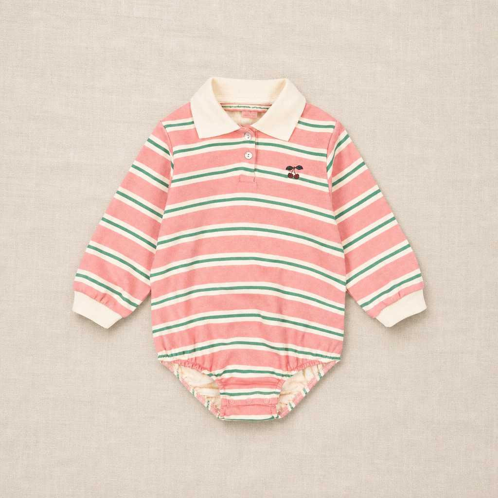 Body polo Konges Sløjd rayas rosa