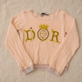 Camiseta Christian Dior rosa con print princesse y manga larga - TRK-ROP-0215
